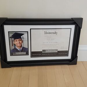 Diploma And Photo Graduation Studio Decor Black and White Multi-Opening Frame